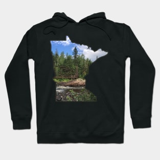 State of Minnesota Outline (Tettegouche State Park & Baptism River) Hoodie